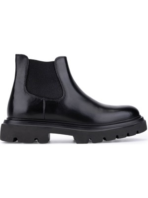 Tamer Tanca Erkek Hakiki Deri Siyah Casual Bot 1171 T30 Erk Bot SK25-26 Sıyah