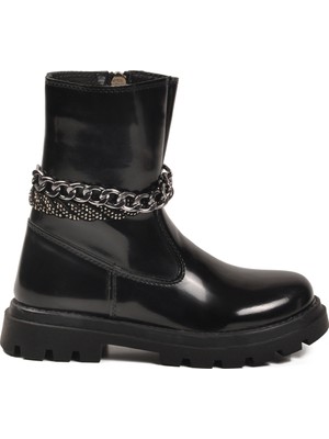 Ayk's Siyah Rugan Çocuk Çizme Duru F