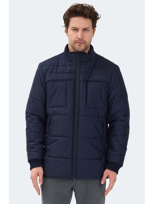 Slazenger Baldwıng Erkek Dik Yaka Fermuarlı Lacivert Mont & Kaban