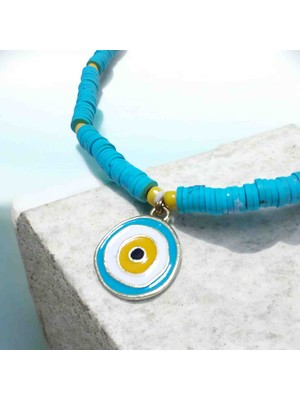 Lal Dizayn Boncuk Kolye - El Yapımı - Bohem Kadın Aksesuar