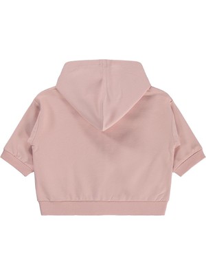Civil Baby Civil Basic Kalp Etiketli Kapüşonlu 6-18 Ay Hırka - Pembe 12-18 Ay