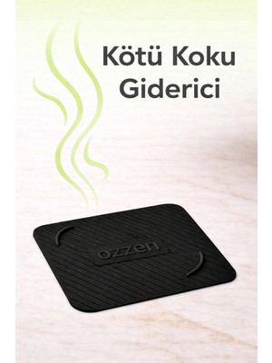 Ozzen Siyah Kötü Koku ve Böcek Önleyici Silikon Mat Banyo Mutfak Lavabo Balkon Gider Tıpası Kapağı