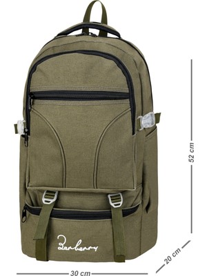 Barberri Kanvas Kumaş Yarım Dağcı Su Geçirmez Sırt-Deprem-Seyahat-Gezi Çantası