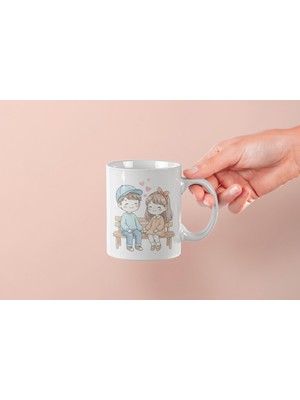 Mithor Shop Maltese Terrier – Love Yazılı Sevgililer Günü Özel Tasarım Kupa