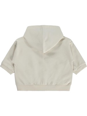 Civil Baby Civil Basic Kalp Etiketli Kapüşonlu 6-18 Ay Hırka - Bej 12-18 Ay