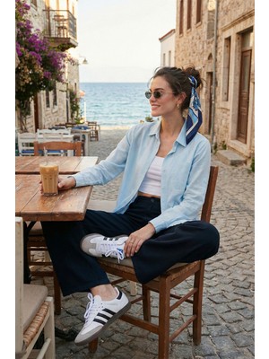 Lela Pamuklu Regular Fit Cepli Gömlek Kadın Gömlek CF25S16992