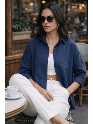 Lela Pamuk Karışımlı Regular Fit Gömlek Bayan Gömlek 6772418