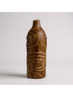 Molino Dalgalı Dekoratif Pinterest Vazo Seramik Şık Vazo Çizgili Vazo Bohem Iskandinav 24 cm Kahverengi