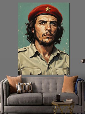 Artmeg Che Guevara Portresi Dekoratif Kanvas - Mdf Ahşap Tablo