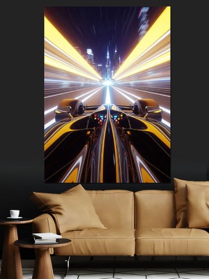 Tablomega Karanlık Tünel Sonsuz Yolculuk Dekoratif Kanvas - Mdf Ahşap Tablo