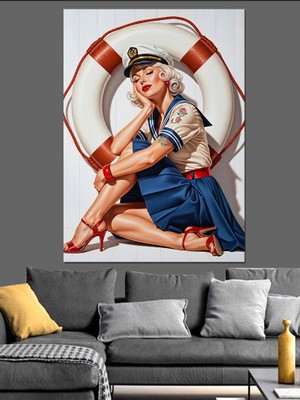 Artmeg Can Simitli Küçük Kız Dekoratif Kanvas - Mdf Ahşap Tablo