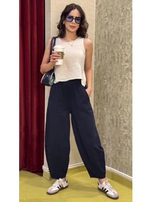 Leilaa Gabardin Kumaş Balon Pantolon