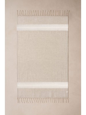 Barine Keten Peştemal Beyaz, Taşıma Çantalı