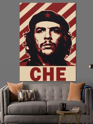 Artmeg Che Guevara Portre Resim Dekoratif Kanvas - Mdf Ahşap Tablo