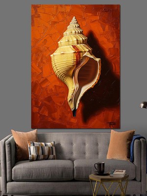 Karizma Tablo Deniz Kabuğu  Dekoratif Kanvas - Mdf Ahşap Tablo