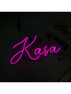 Neonled "kasa" Neon LED Yazı (Işletme Kasa Stand / Banko Neon Yazı) Dekoratif Aydınlatma