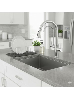 Uzman Armatür Crom Mutfak Bataryası Spiralli Arıtmalı Musluk Su Tazzik ve Basınç Ayarlı Uzayan Sistem Arıtmalı