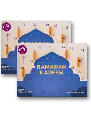 Elit Çikolata Ramazan Takvim Kutu Sütlü Çikolata 175G 2\'li Set Glutensiz