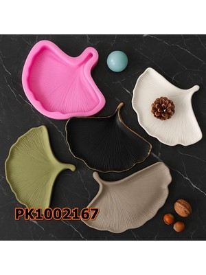 Poyrish PK1002167 - Silikon Kalıp Mum Kalıbı Yaprak Form Sunumluk