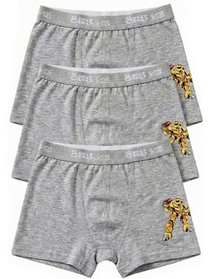 Öts Erkek Çocuk Boxer 3'lü (%96 Pamuk - %4 Elastan)
