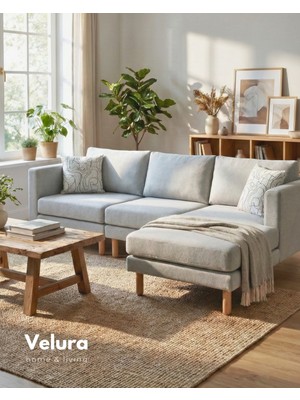 Velura Home & Living Armin Akıllı Köşe Takımı & Modern Modüler Yataklı Köşe Koltuk Takımı & Salon Takımı & Oturma Grubu