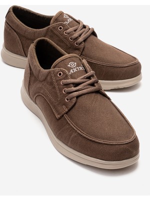 Ccway Saraçlı Keten Erkek Ayakkabı Vizon