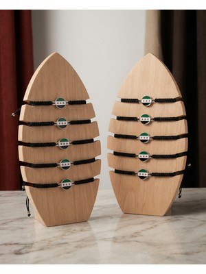 Zaytoon 10\\\'lu Suriye Yeni Bayrağı Yuvarlak Ipli Ayarlanabilir El Bilekliği A300027-10