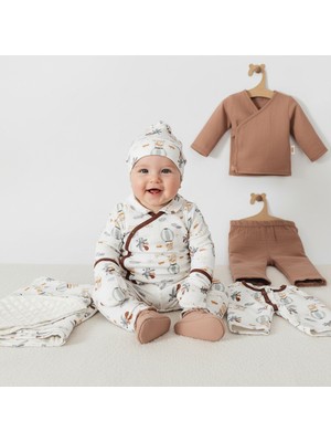 Erkek  Bebek Müslin Balon Figürlü  Set 0-3 Ay