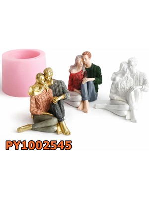 Poyrish PY1002545 - Silikon Kalıp Mum Kalıbı - Sevgililer Büstü