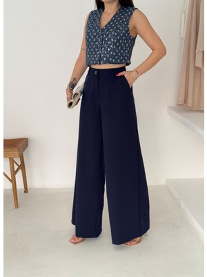 Vuntal Double Bol Paçalı Plazzo Pantolon