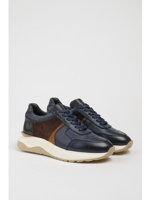 Faruk Balkanas Garcia Model Kombinasyonlu Deri Eva Taban Sneaker Ayakkabı