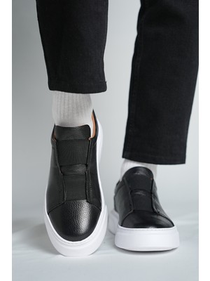 Faruk Balkanas Gogh Model Lastikli Detaylı Natural Deri Sneaker Ayakkabı