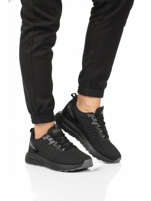Walkway Siyah Fileli Hafif Esnek Hafızalı Taban Erkek Spor Ayakkabı BST-654 M