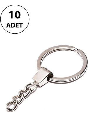 Tesbihkenti 10 Adet Çelik Anahtarlık Halkası