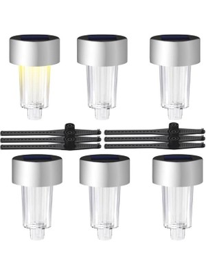 Zibox Powermaster PM-26961 Metal Gövdeli Dc 5v Gün Işığı Solar Balkon-Havuz-Bahçe Lambası (6'lı Paket)