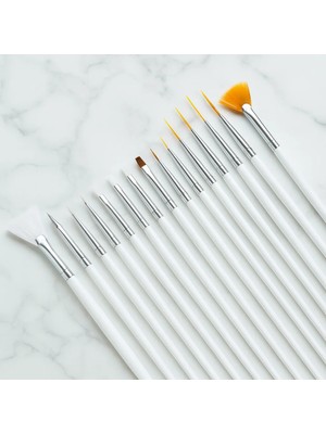 Poyrish Sedef Boyalar Için Fırça Seti 15'li