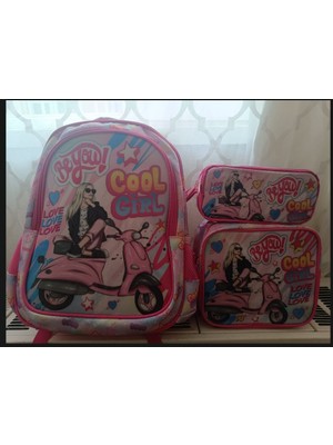 Adel Cool Girl Kids Sırt Çantası , Beslenme Çantası , Kalem Çantası