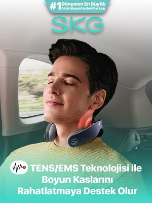 SKG G7 Pro Fold TENS-EMS Akıllı Boyun Masaj Aleti/Robotu, Mobil APP, Isı Terapisi-Termoterapi