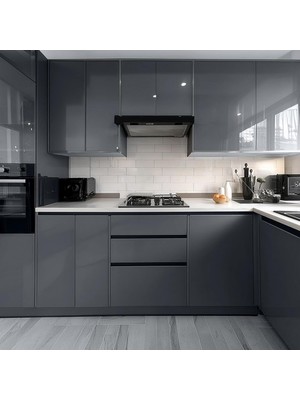 Parlak Koyu Nardo Gri Kendinden Yapışkanlı Folyo