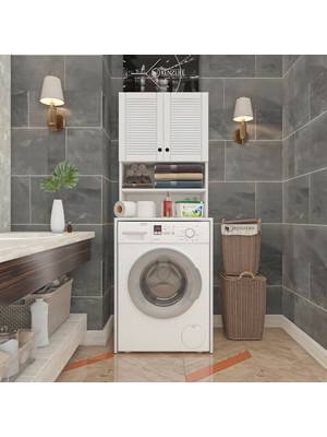 Kenzlife Membran Çamaşır Makinesi Dolabı Hayzum Byzbyz Panjur 180*66*55 Mebran Kapak Suntalam Gövde