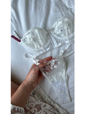 Hama Love Kadın Pembe Dantelli Büstiyer Iç Çamaşır Takımı