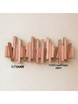 Bag The Joy Leftover Masif Kayın Ahşap Piyano Askılık  | 6’lı Açılır Kapanır Duvar Askısı