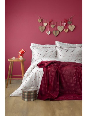 Apricitas Home Nina Çift Kişilik %100 Pamuk Nevresim Takımı ve Battaniye Seti