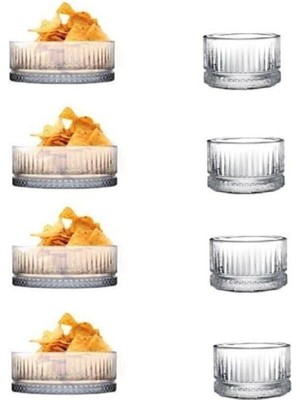 UltraMint Şeffaf Cam Elysia 8'li Kase Seti, Şık ve Kullanışlı Tasarım