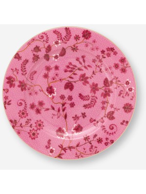 UltraMint Pembe Porselen Pasta Tabağı 17 Cm, Şık ve Zarif Sunum Için Ideal