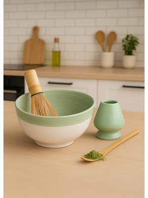 UltraMint Matcha Seti: Çırpıcı, Kaşık, Kase ve Tutucu ile Keyifli Hazırlık