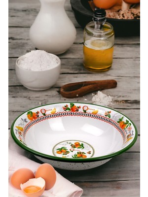 UltraMint 3.5 Litre Emaye Leğen Çırpma ve Karıştırma Kabı, Çok Amaçlı Büyük Kase