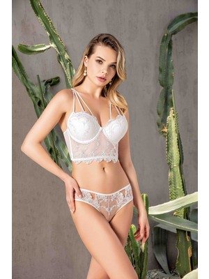 Nurteks Push-Up Destekli Sütyen Takımı Ekru - 75B