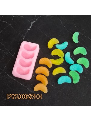 Poyrish PK1002700 - Silikon Kalıp Mum Kalıbı 4lü Mandalina Dilimleri