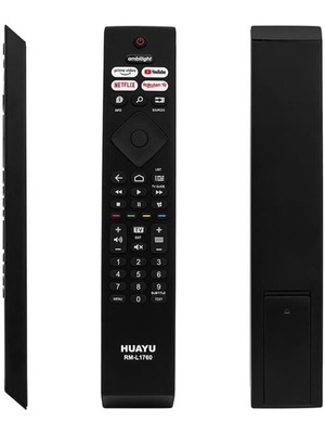 Zibox Huayu Philips RM-L1760 Ambilight-Netflix-Prime Video-Youtube-Rakuten Tv Tuşlu Led Tv Kumanda